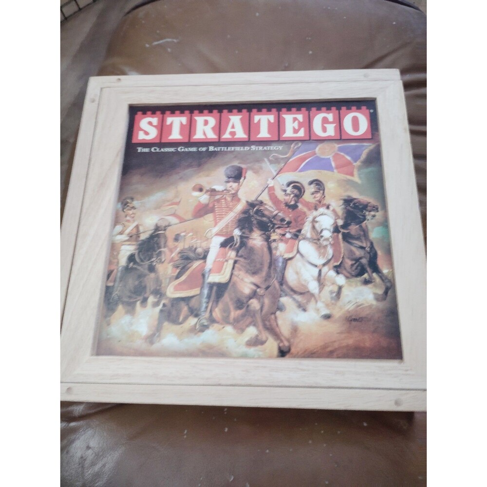 Stratego Nostalgia Wood Box version Game of Battlefield Strategy Board Game